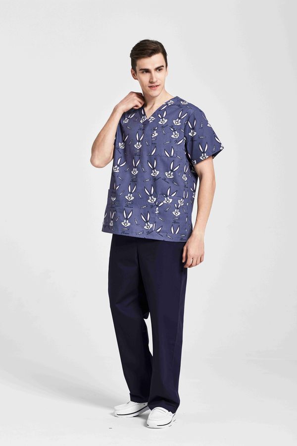 09SS001/ B34, Grey bunny. Топ унисекс Print ANNO